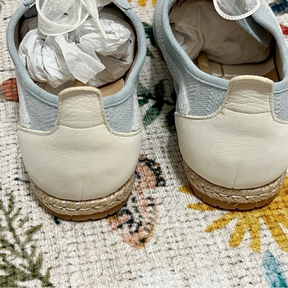 New Anthropologie Dolce Vita Dream Bead Sneakers Blue Multi Burlap - Picture 11 of 16